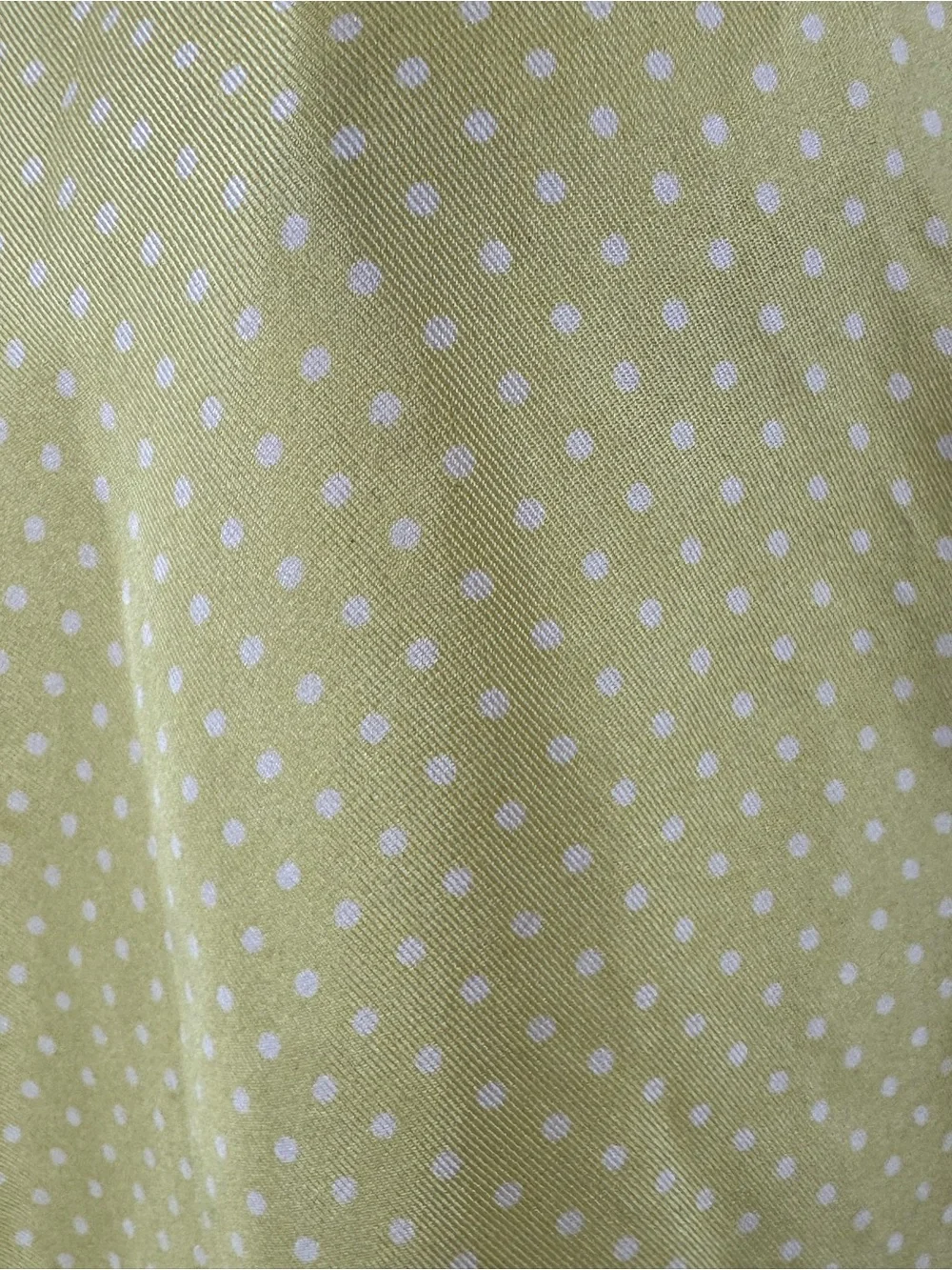 100% Silk Coldwater Creek Polka Dot Lemon Scarf 72”x10”